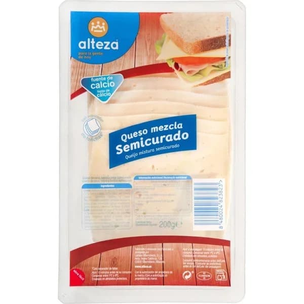 Queso Mezcla Semicurado Loncha - 0.2 kg - Imagen del producto en Findit