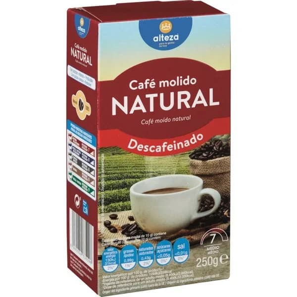 Café Molido Natural Descafeinado 250G - 0.25 kg - Imagen del producto en Findit