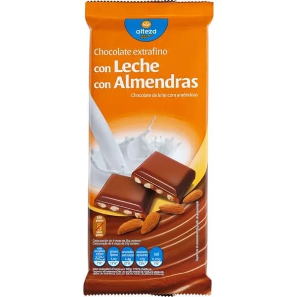Chocolate Leche Almendras - 0.15 kg - Imagen del producto en Findit