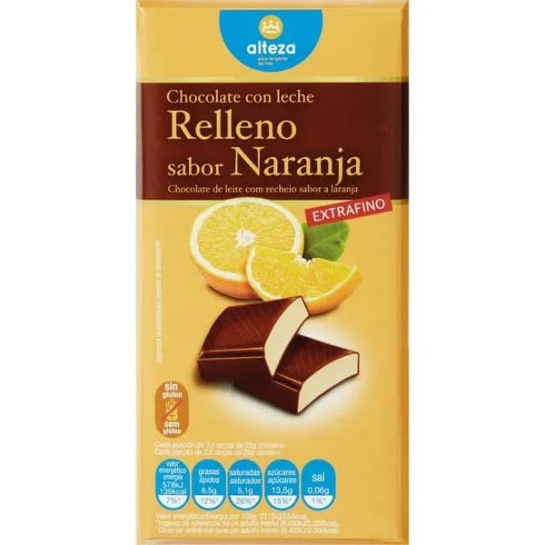 Chocolate Relleno de Naranja 100G - 0.1 kg - Imagen del producto en Findit