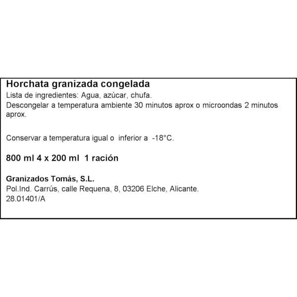 Granizado de Horchata 4 x 200ML - 1 ud - Imagen del producto en Findit