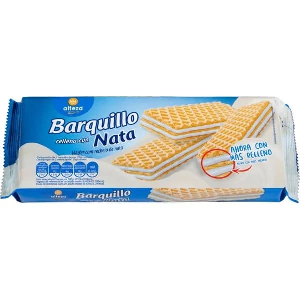 Galletas Barquillo Rellenas de Nata - 0.2 kg - Imagen del producto en Findit