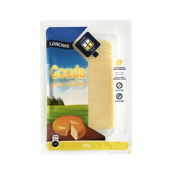 Queso Gouda Loncha 200G - 0.2 kg - Imagen del producto en Findit