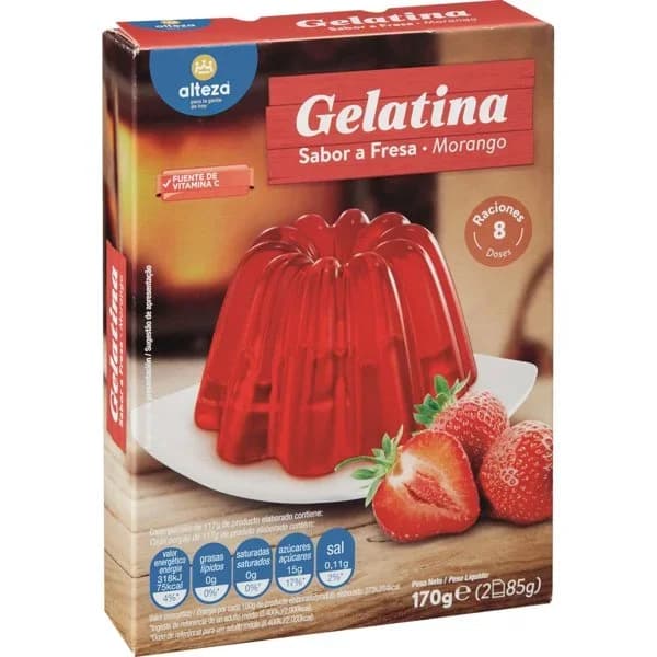 Preparado en Polvo para Gelatina Fresa 170G - 0.17 kg - Imagen del producto en Findit