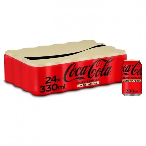 Coca Cola zero azúcar zero cafeína pack 24 latas 33 cl. - 7.93 l - Imagen del producto en Findit