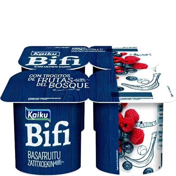 Yogur Bifi Activium con frutas del bosque KAIKU, pack 4x125 g - 0.5 kg - Imagen del producto en Findit