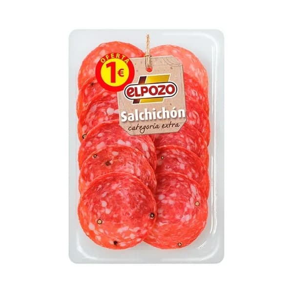 Salchichón extra Nobleza El Pozo sin gluten 70 g. - 0.07 kg - Imagen del producto en Findit