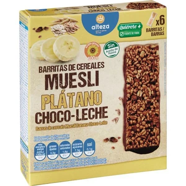 Barrita Cereales Platano Chocolate - 0.15 kg - Imagen del producto en Findit