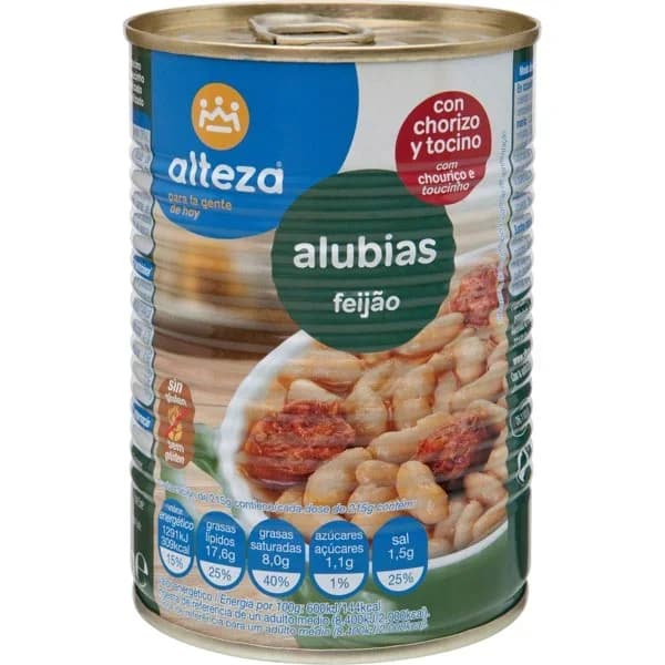 Alubias Con Chorizo y Tocino - 0.43 kg - Imagen del producto en Findit