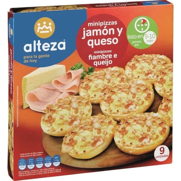Pizza Mini Jamón y Queso Congelada 270G - 1 ud - Imagen del producto en Findit