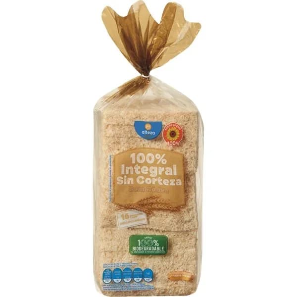 Pan de Molde Integral sin Corteza 450G - 0.45 kg - Imagen del producto en Findit
