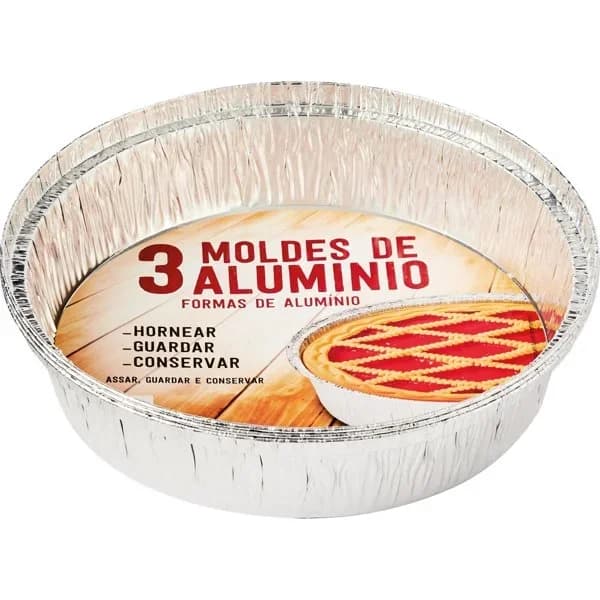 Bandeja Alumnio Tartera 20CM 3UD - 1 ud - Imagen del producto en Findit