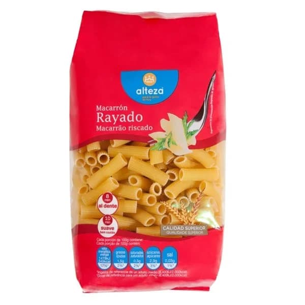 Pasta Macarrón Rayado 500G - 0.5 kg - Imagen del producto en Findit