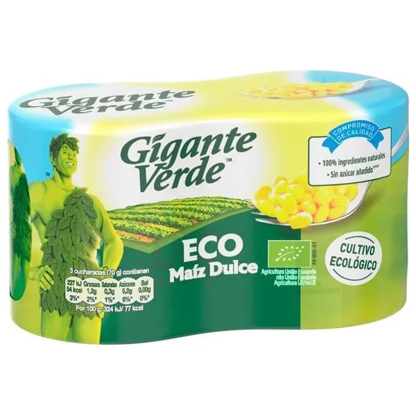 Maíz Dulce Ecológico 2 x 140G - 0.28 kg - Imagen del producto en Findit