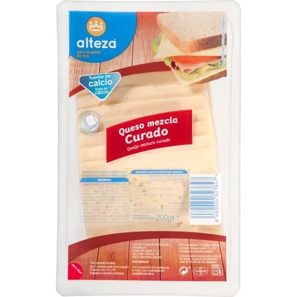 Queso Curado Loncha 200G - 0.2 kg - Imagen del producto en Findit