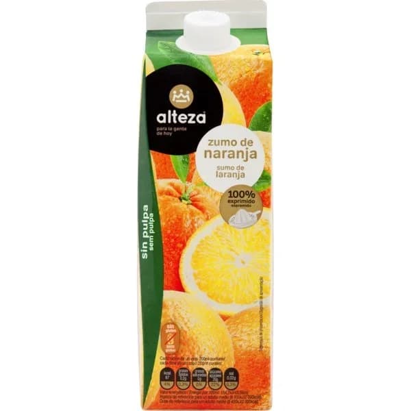 Zumo Naranja Sin Pulpa Refrigerado - 1 l - Imagen del producto en Findit