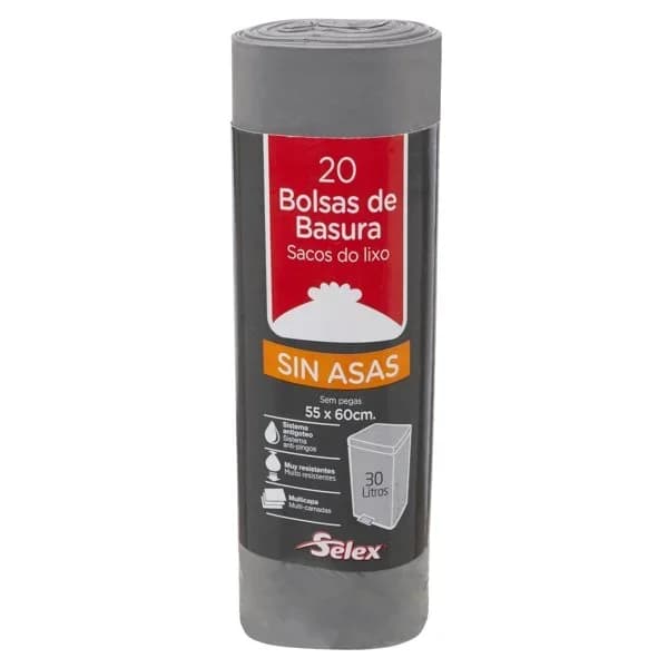 Bolsa de Basura Gris 55x60CM 20UD - 1 ud - Imagen del producto en Findit