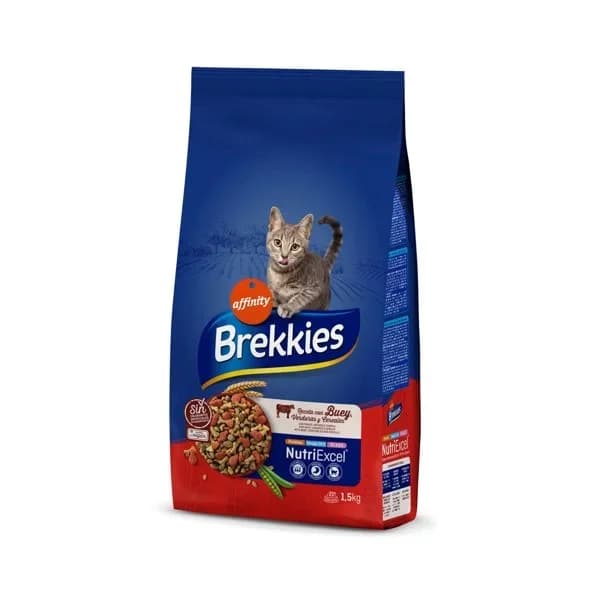 Pienso de buey y verduras para gato adulto Brekkies Excel 1,5 kg. - 1.5 kg - Imagen del producto en Findit