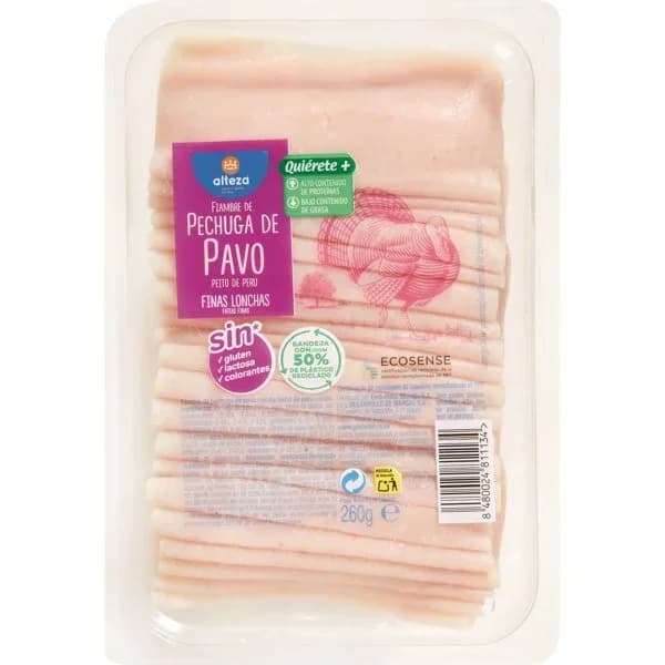 Fiambre Pechuga Pavo Lonchas Finas - 0.26 kg - Imagen del producto en Findit