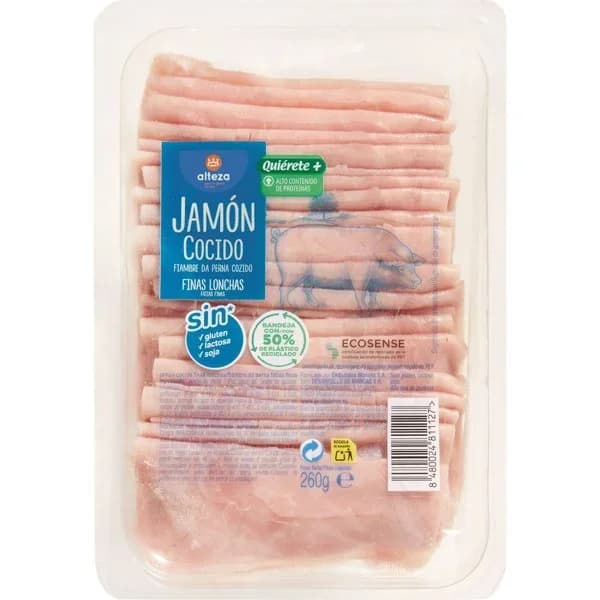 Jamon Cocido Finas Lonchas - 0.26 kg - Imagen del producto en Findit