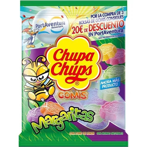 Caramelos blandos con sabor a frutas Margaritas Chupa Chups sin gluten 150 g. - 0.15 kg - Imagen del producto en Findit