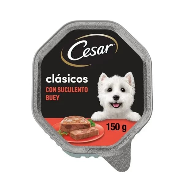 Paté con buey para perro CÉSAR, tarrina 150 g - 0.11 kg - Imagen del producto en Findit