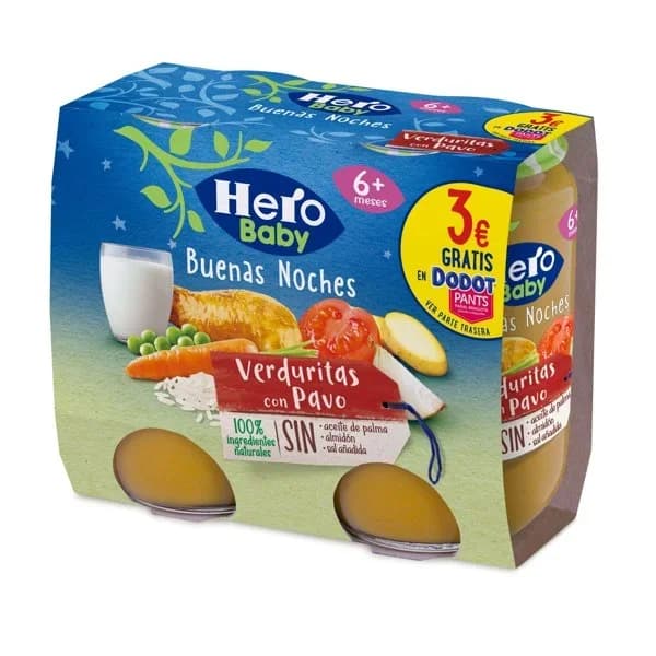 Potito Buenas Noches Verduras y Pavo 2 x 190G - 0.38 kg - Imagen del producto en Findit