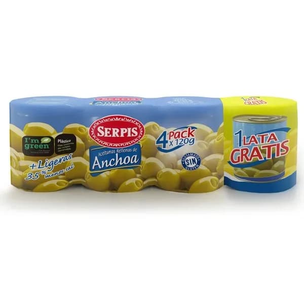 Aceituna Rellena Ligera 3 x 120G - 0.48 kg - Imagen del producto en Findit