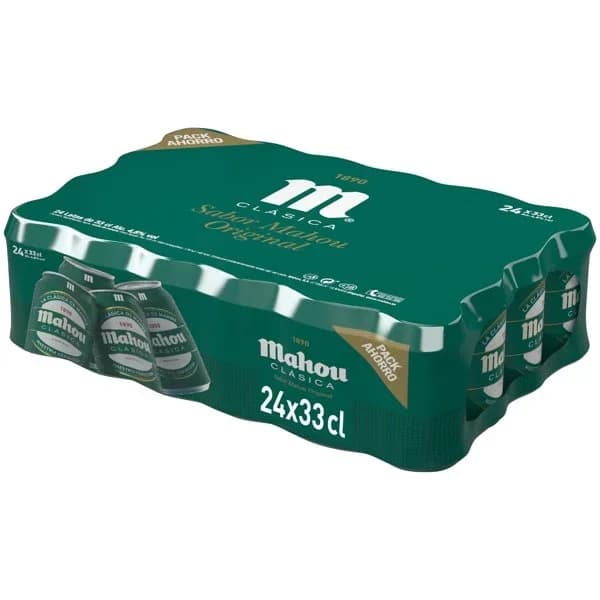 Cerveza clásica Mahou lata 24 x 33 cl - 7.93 l - Imagen del producto en Findit