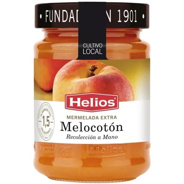 Mermelada de melocoton HELIOS, frasco 340 g - 0.34 kg - Imagen del producto en Findit