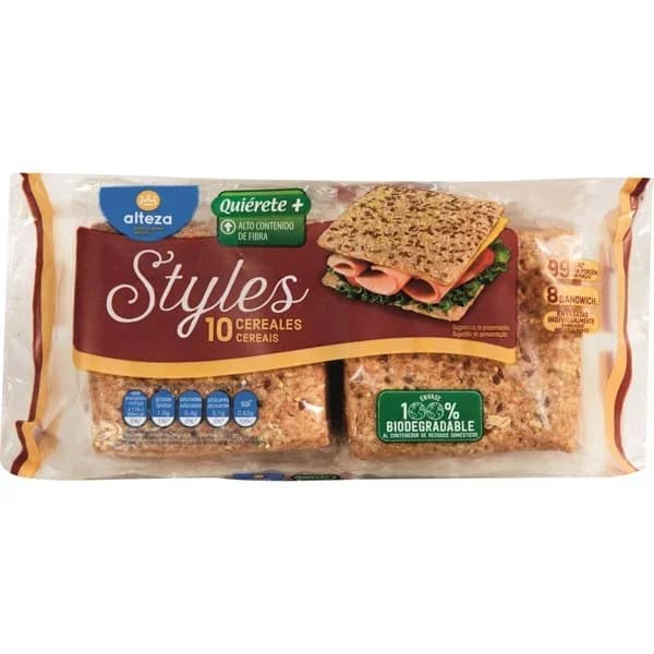 Pan Sándwich Styles 10 Cereales 310G - 0.31 kg - Imagen del producto en Findit