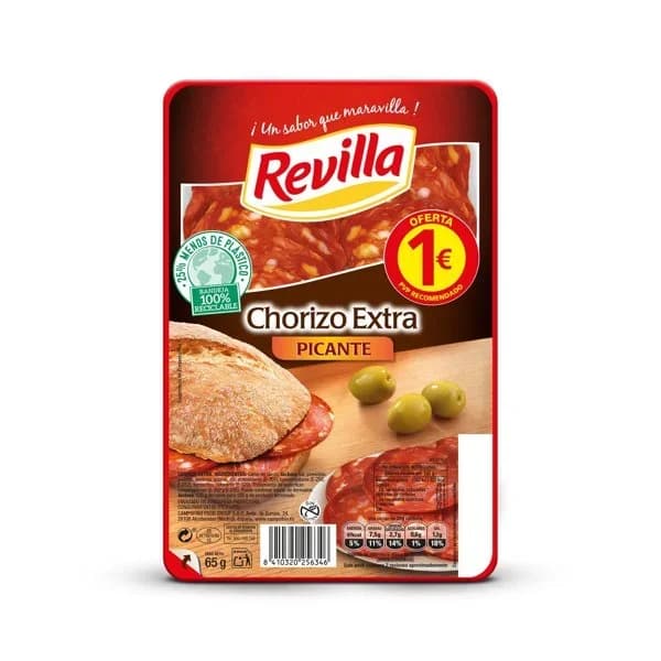 Chorizo Picante Loncha 70G - 0.07 kg - Imagen del producto en Findit