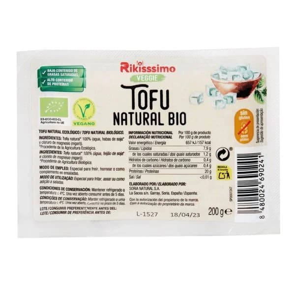 Tofu Natural Bio 200G - 0.2 kg - Imagen del producto en Findit