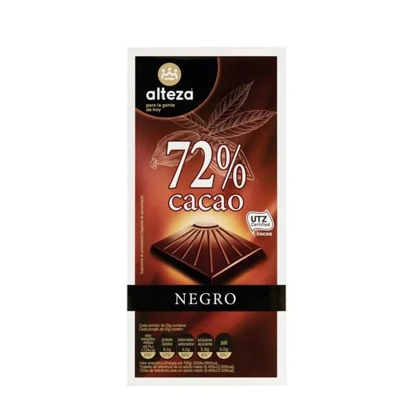Chocolate Puro 72% Tableta 100G - 0.1 kg - Imagen del producto en Findit