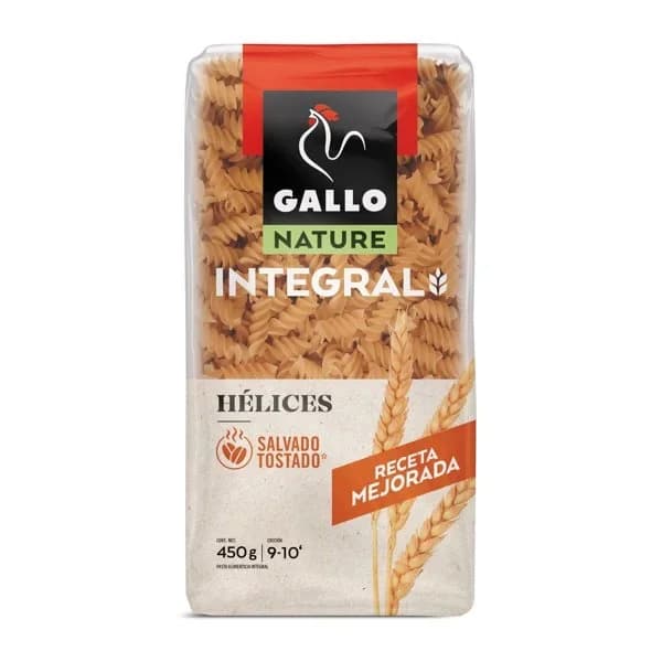 Pasta Hélices Integrales 450G - 0.5 kg - Imagen del producto en Findit