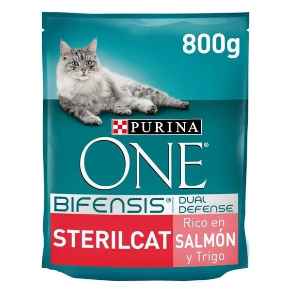 Alimento de salmón gato esterilizado PURINA One, bolsa 800 g - 0.68 kg - Imagen del producto en Findit
