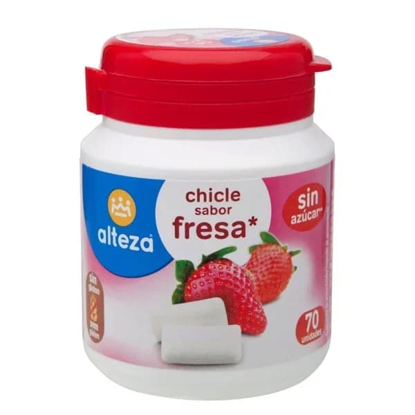 Chicle Fresa sin Azúcar 70UD - 1 ud - Imagen del producto en Findit