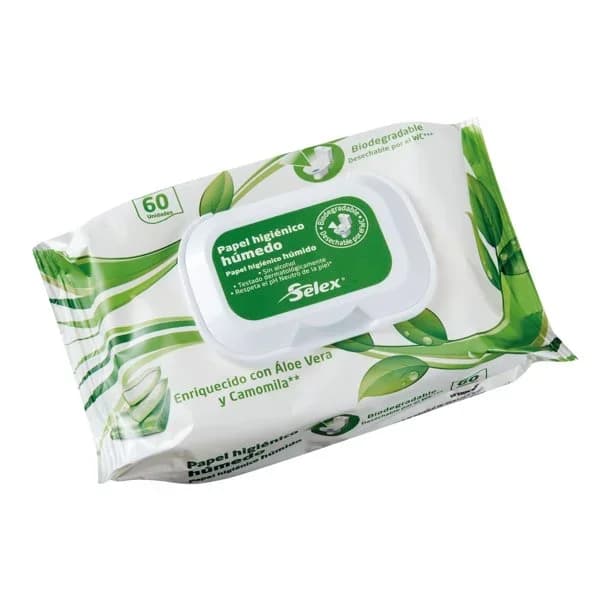 Papel Higiénico Húmedo Biodegradable 60UD - 1 ud - Imagen del producto en Findit