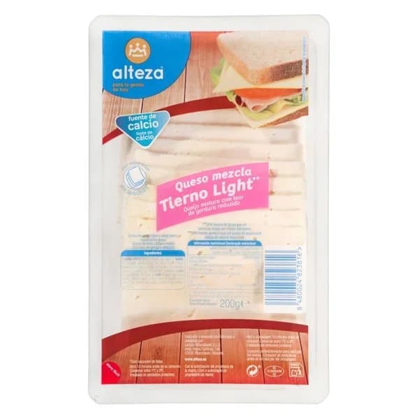 Queso Mezcla Tierno Light Cuña 200G - 0.2 kg - Imagen del producto en Findit