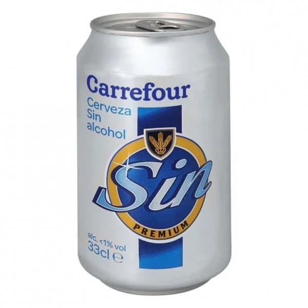 Cerveza Carrefour sin alcohol lata 33 cl. - 0.33 l - Imagen del producto en Findit