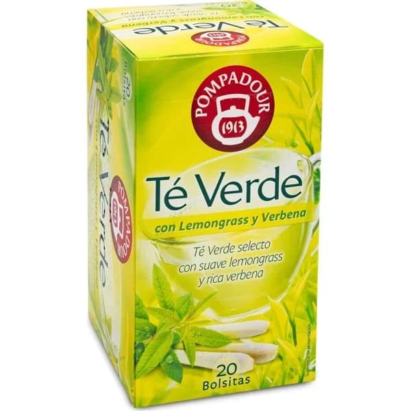 Té verde Lemongrass POMPADOUR, caja 20 monodosis - 20 ud - Imagen del producto en Findit