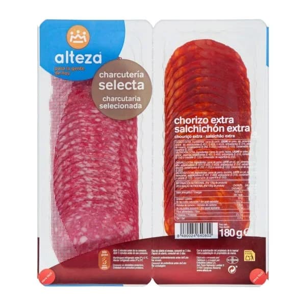 Chorizo + Salchichón 2 x 90G - 0.18 kg - Imagen del producto en Findit