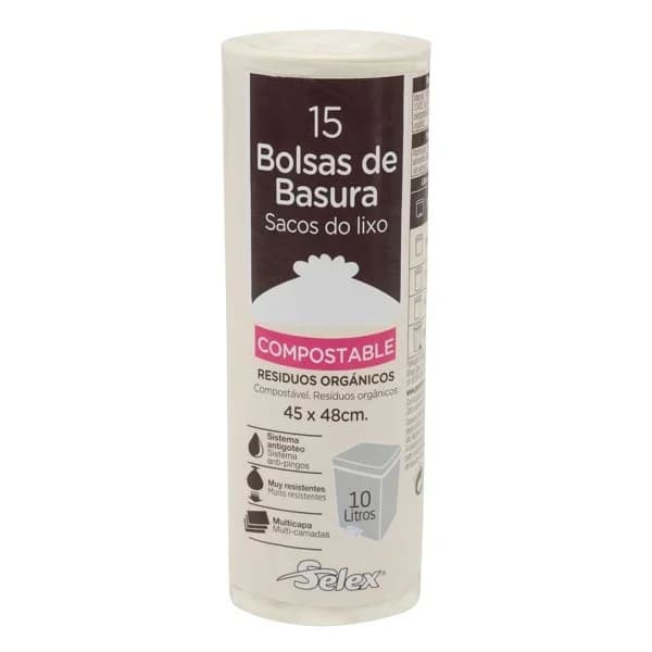 Bolsa de Basura Compostable 45x48CM 15UD - 1 ud - Imagen del producto en Findit