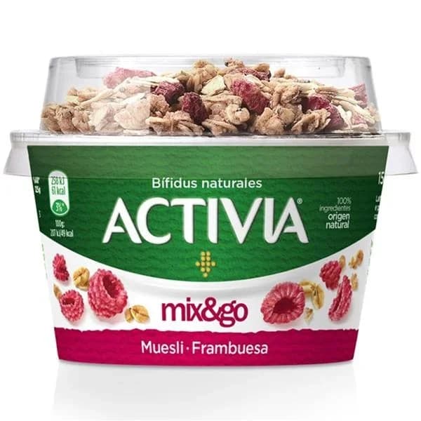 Yogur Mix&Go Muesli y Frambuesa 170G - 0.17 ud - Imagen del producto en Findit