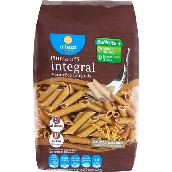 Pasta Macarrón Integral 500G - 0.5 kg - Imagen del producto en Findit