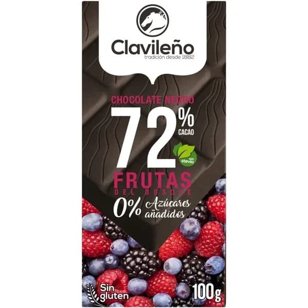 Chocolate Negro 70% Relleno Frutos del Bosque Tabl - 0.1 kg - Imagen del producto en Findit