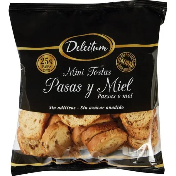 Mini Tostas Pasas y Miel - 0.12 kg - Imagen del producto en Findit