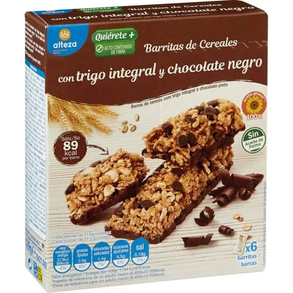 Barrita de Cereales con Chocolate Negro 129G - 0.13 kg - Imagen del producto en Findit