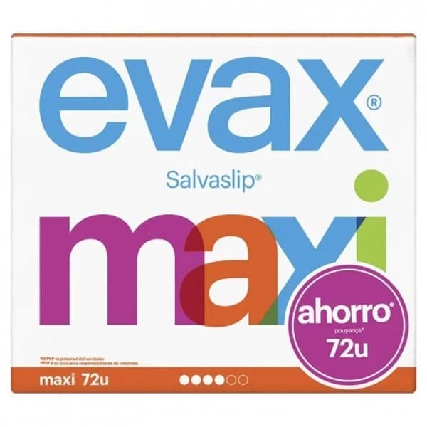 Protegeslip maxi Salvaslip Evax 72 ud. - 1 ud - Imagen del producto en Findit