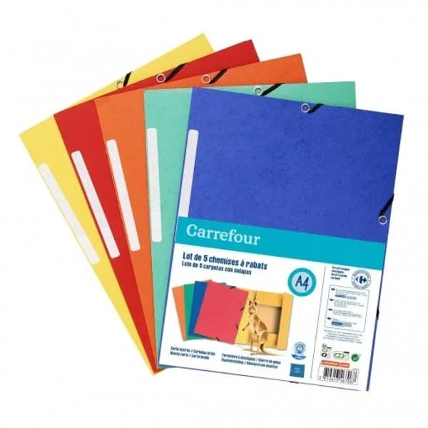 Lote de 5 Carpetas con Solapas - 4.99 ud - Imagen del producto en Findit